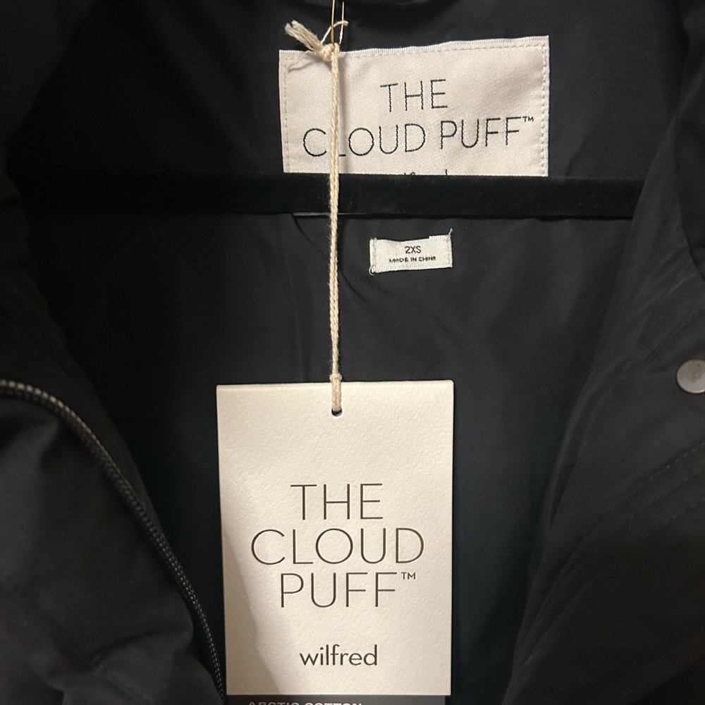 Wilfred Black Cloud Puff Long Jacket - Picture 3 of 15